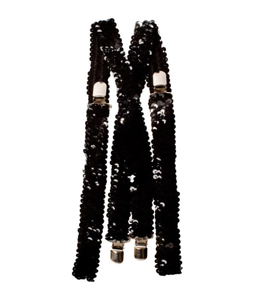 Black Sequined Suspenders