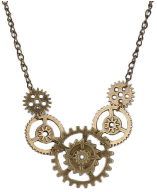 Steampunk gears necklace
