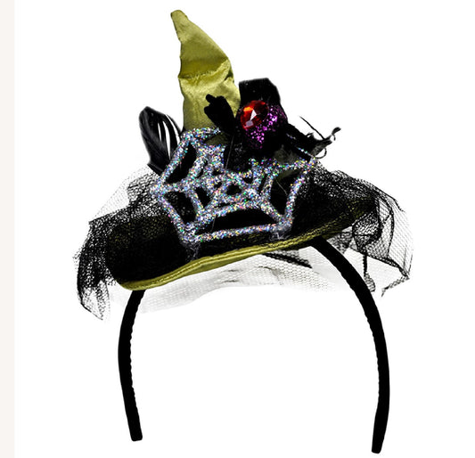 Headband with Spiders and Leace Veil