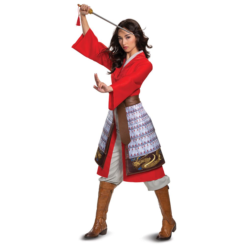 Mulan Hero Red Dress Deluxe Adult