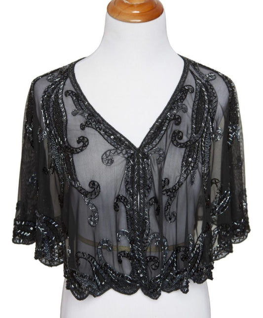 Beaded Cape – Black