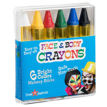 Load image into Gallery viewer, 6 Color Face Paint Crayons

