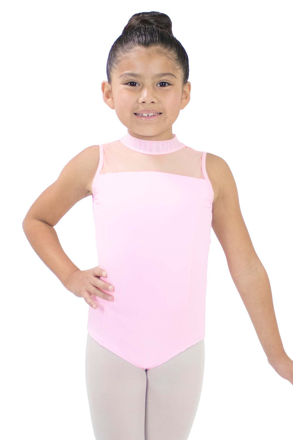 Microfiber Mock Neck with Back Hook Leotard