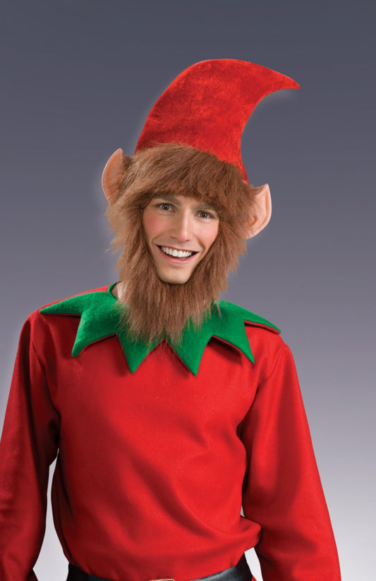 Hat-Elf W/Ears, Hair & Beard