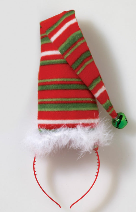 Striped Long Hat On Headband
