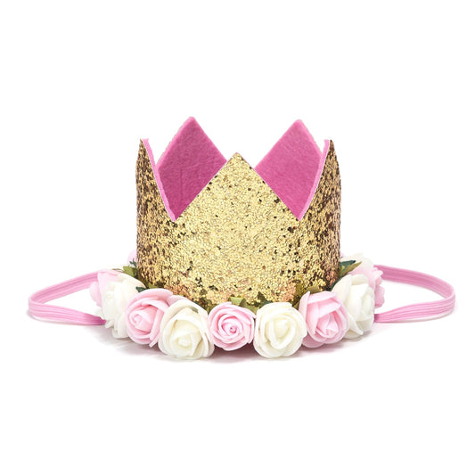 Gold Blush Flower Crown