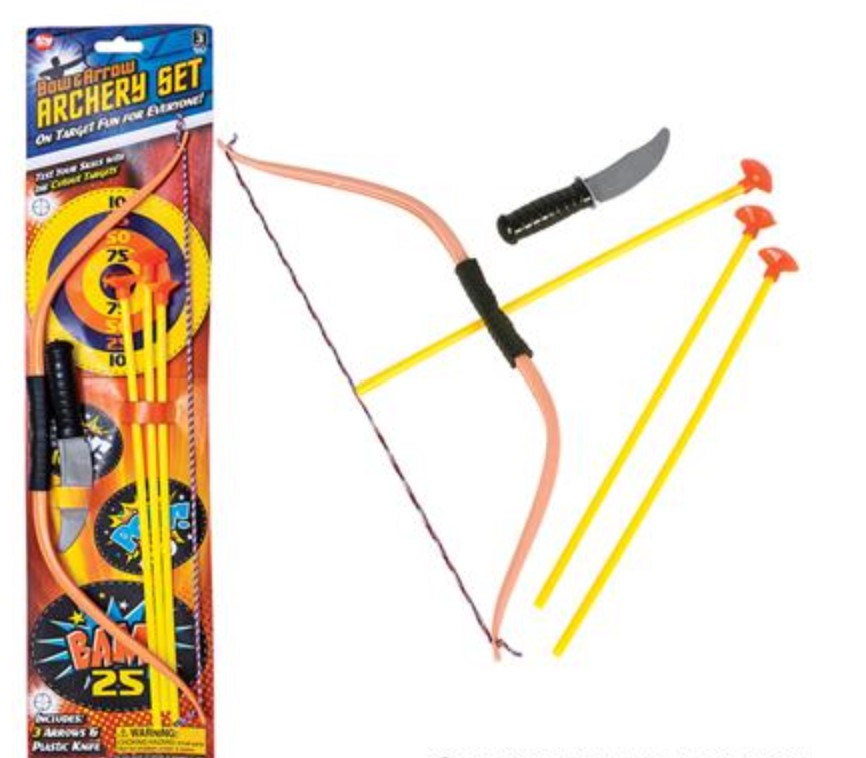 Bow and arrow toy set