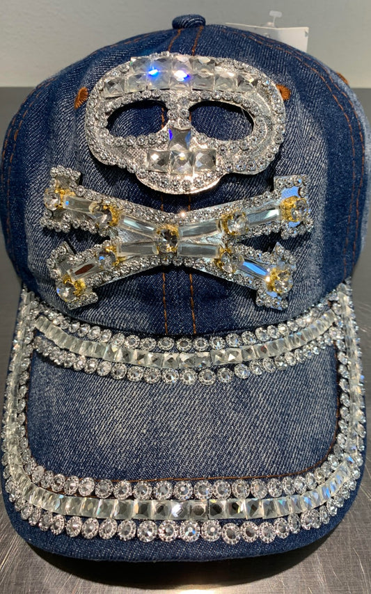 Hat Fashiion Silver Skull