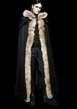 Load image into Gallery viewer, Gothic wool collar long cloak
