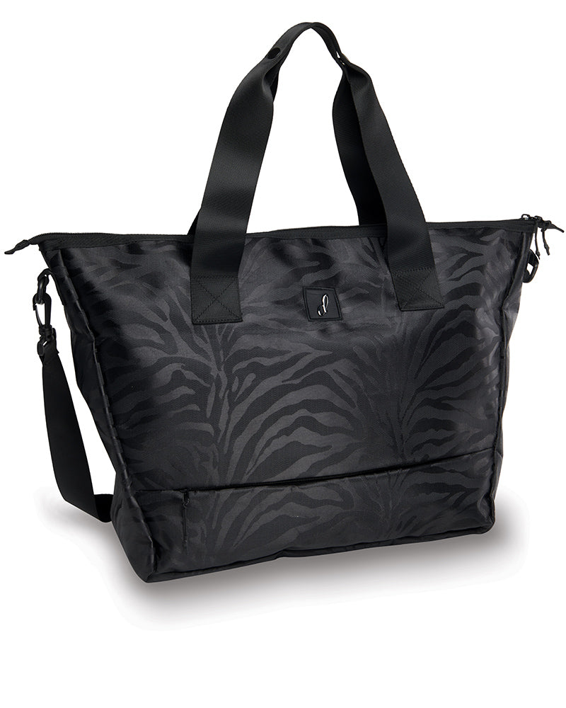 Jacquared Zebra Tote